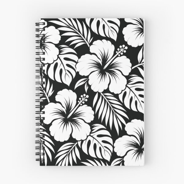 Item preview, Black & White Hibiscus – Large Tropical Floral Pattern | +91BIRD designed and sold by Plus91BIRD.