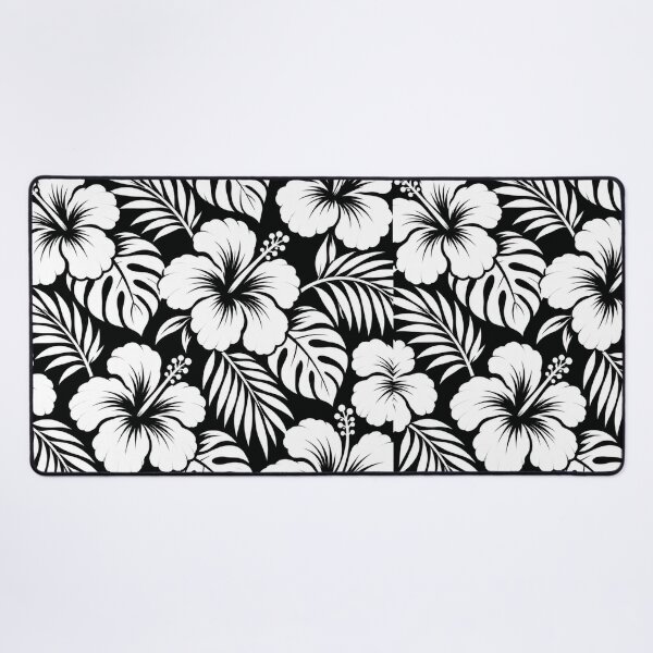 Item preview, Black & White Hibiscus – Large Tropical Floral Pattern | +91BIRD designed and sold by Plus91BIRD.