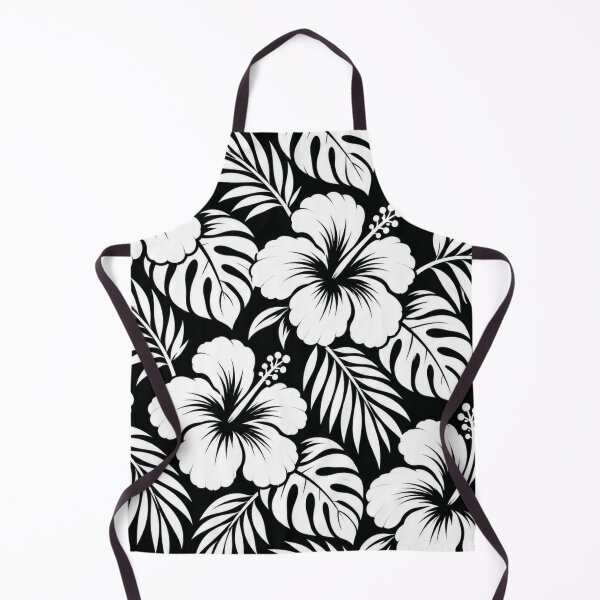 Item preview, Black & White Hibiscus – Large Tropical Floral Pattern | +91BIRD designed and sold by Plus91BIRD.