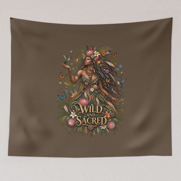 Item preview, Wild and Sacred | Mother Nature Art | Sacred Feminine Nature Illustration designed and sold by 'VARI'.