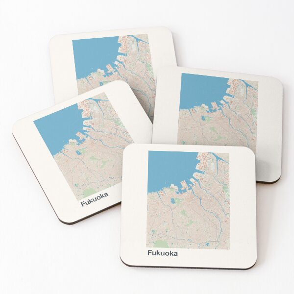Item preview, Fukuoka Minimalistic Map Art designed and sold by MapsNerd.