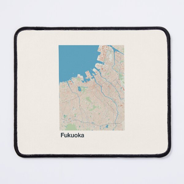 Item preview, Fukuoka Minimalistic Map Art designed and sold by MapsNerd.