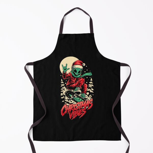 Item preview, Christmas Vibes Alien Skateboard Santa Hat Funny Holiday Graphic designed and sold by phsycartwork.