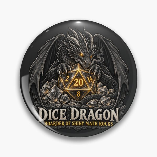 Item preview, Dice Dragon Shiny Math Rocks D20 RPG designed and sold by WUSCHELWORKS.