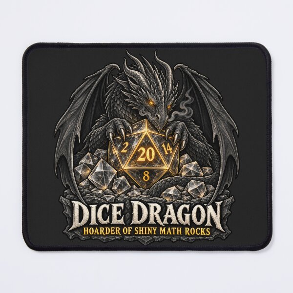 Item preview, Dice Dragon Shiny Math Rocks D20 RPG designed and sold by WUSCHELWORKS.
