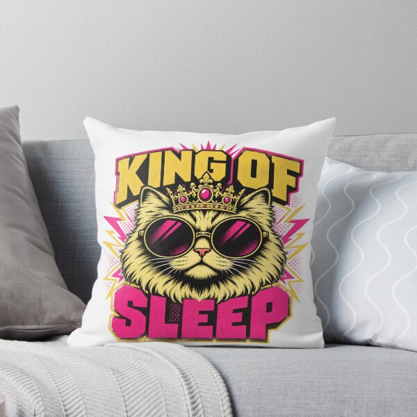 Item preview, Sleepy Cat King Cozy Illustration designed and sold by moodboardzz.