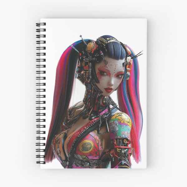 Item preview, Cyberpunk Geisha – Futuristic Neon Android designed and sold by Audra-studio.