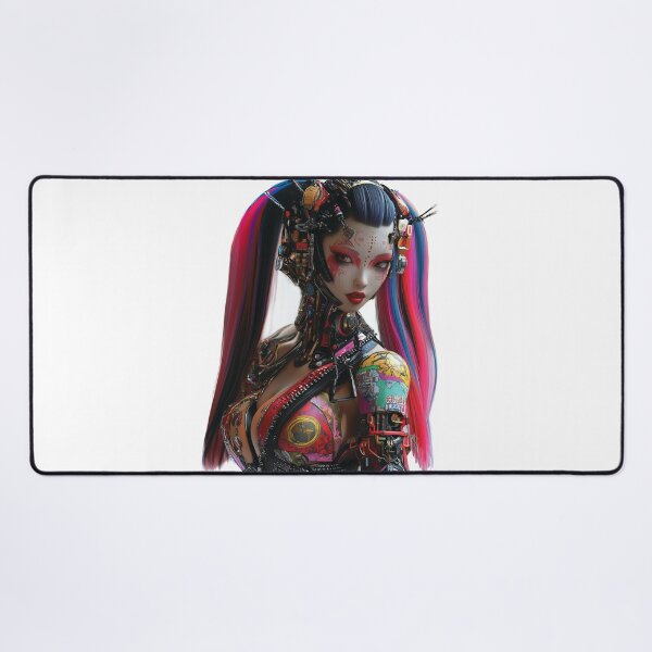 Artikelvorschau, Cyberpunk-Geisha – Futuristische Neon-Androidin entworfen und verkauft von Audra-studio.