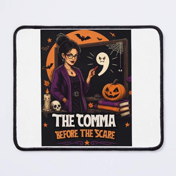 Item preview, The Comma Before The Scare – Halloween English Teacher designed and sold by BachoOffBit.