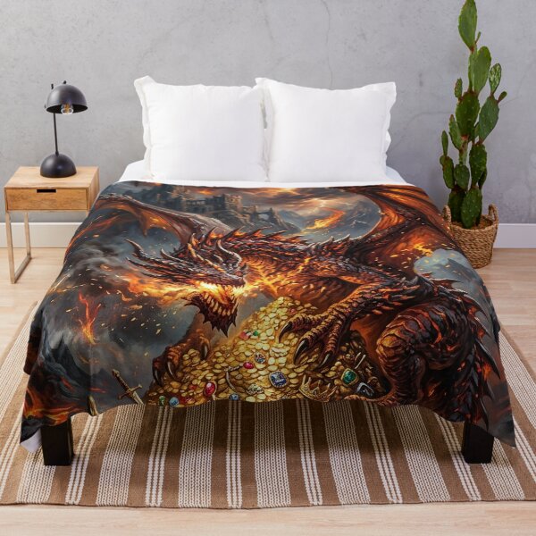 Item preview, Dragon Lair - Gold Treasure & Flames Art designed and sold by Lucid Dream Pixel.