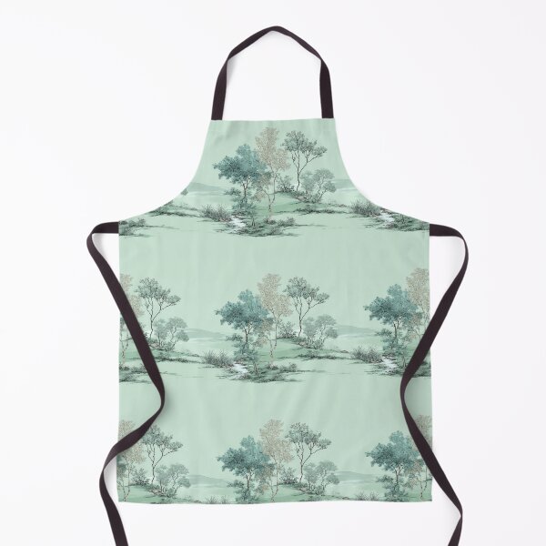 Item preview, Green Forest Japanese Toile de Jouy designed and sold by dreamofdenim.