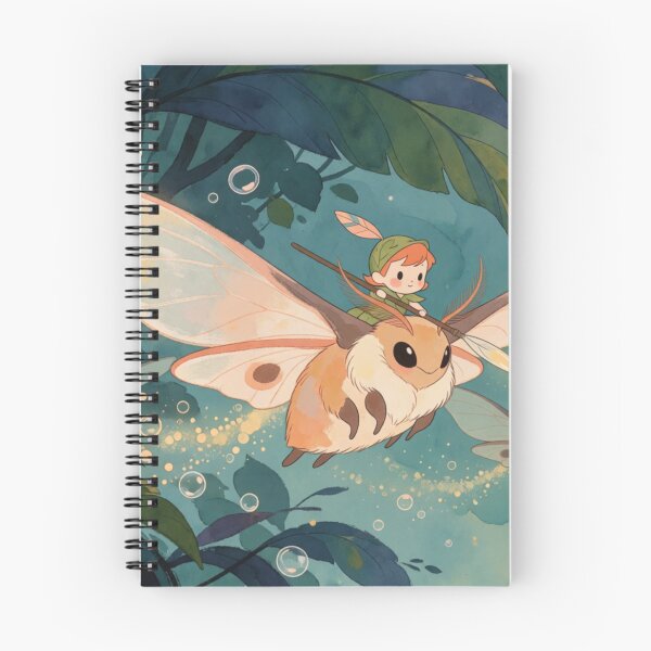 Item preview, Tiny Sprite Riding Moth in Forest Light designed and sold by SabaMirzique.