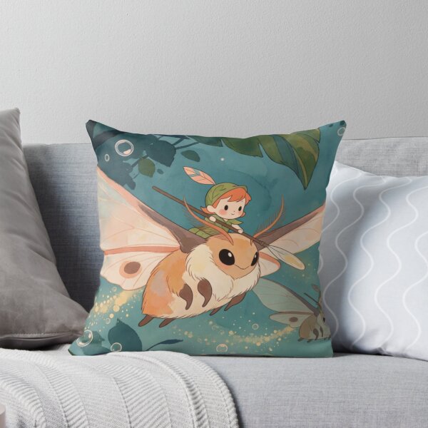 Item preview, Tiny Sprite Riding Moth in Forest Light designed and sold by SabaMirzique.