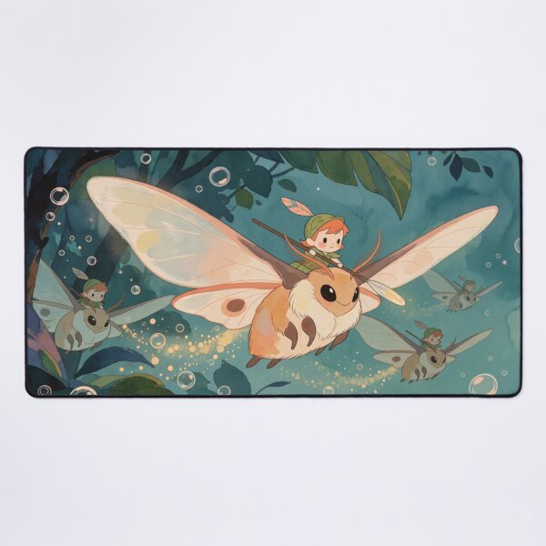 Item preview, Tiny Sprite Riding Moth in Forest Light designed and sold by SabaMirzique.