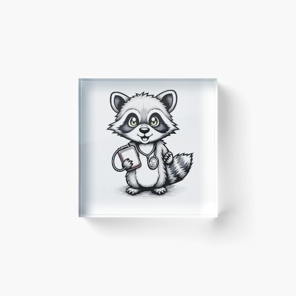 Item preview, Raccoon Paramedic Tattoo Flash designed and sold by Qubivibe.