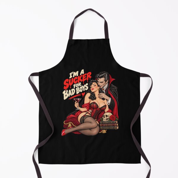 Item preview, I’m a Sucker for Bad Boys – Vintage Vampire Pin-Up designed and sold by DopeyRobot.