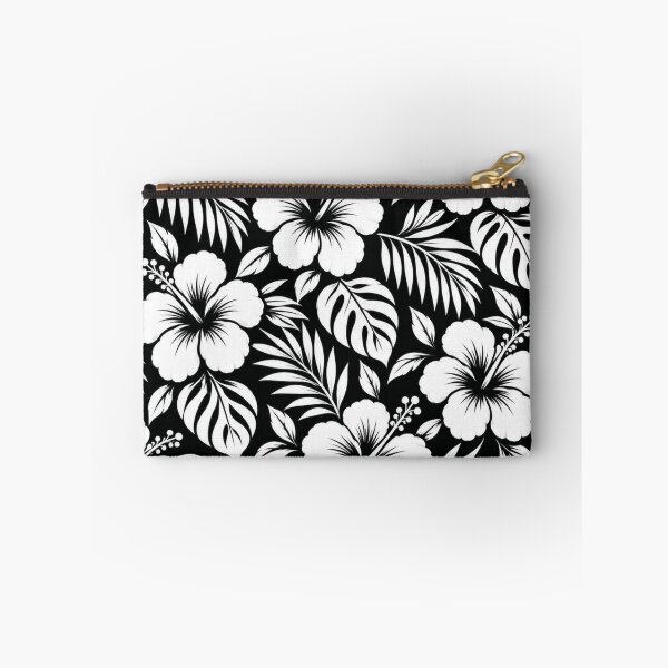 Item preview, Black & White Hibiscus – Medium Tropical Floral Pattern | +91BIRD designed and sold by Plus91BIRD.