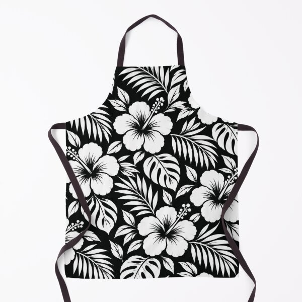 Item preview, Black & White Hibiscus – Medium Tropical Floral Pattern | +91BIRD designed and sold by Plus91BIRD.