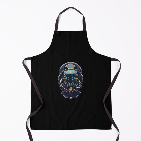 Item preview, Cybernetic Astronaut Helmet - Neon Space and Gold Gears designed and sold by Cyber Gold Studio.