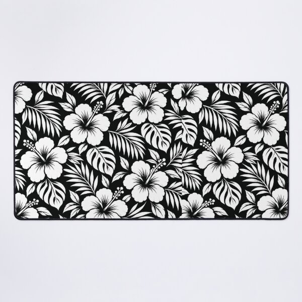 Item preview, Black & White Hibiscus – Medium Tropical Floral Pattern | +91BIRD designed and sold by Plus91BIRD.