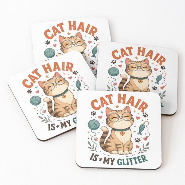 Item preview, Cat Hair Is My Glitter Vintage Cat Lover designed and sold by Horizon-Design.