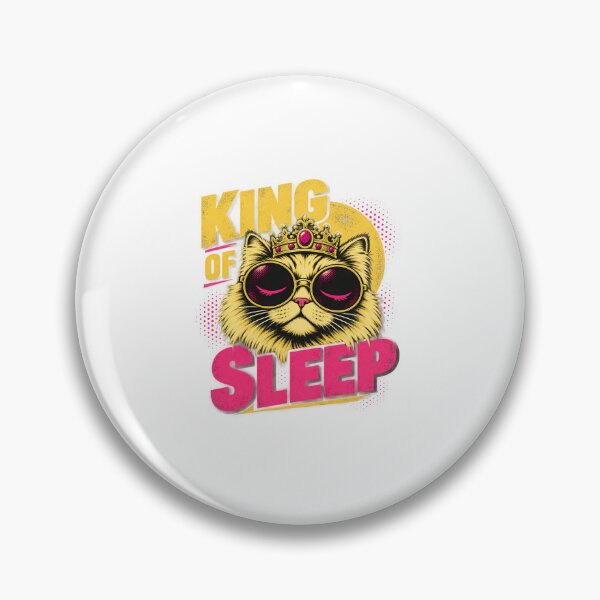 Item preview, King of Sleep Cat Illustration designed and sold by moodboardzz.