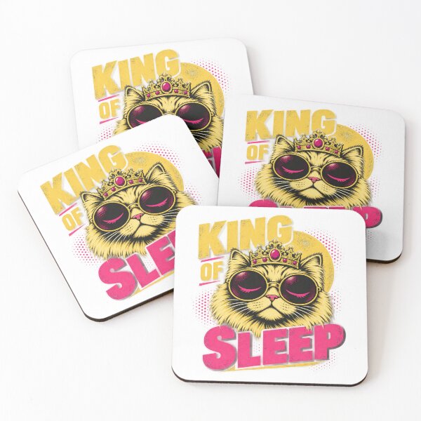 Item preview, King of Sleep Cat Illustration designed and sold by moodboardzz.
