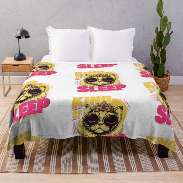 Item preview, King of Sleep Cat Illustration designed and sold by moodboardzz.