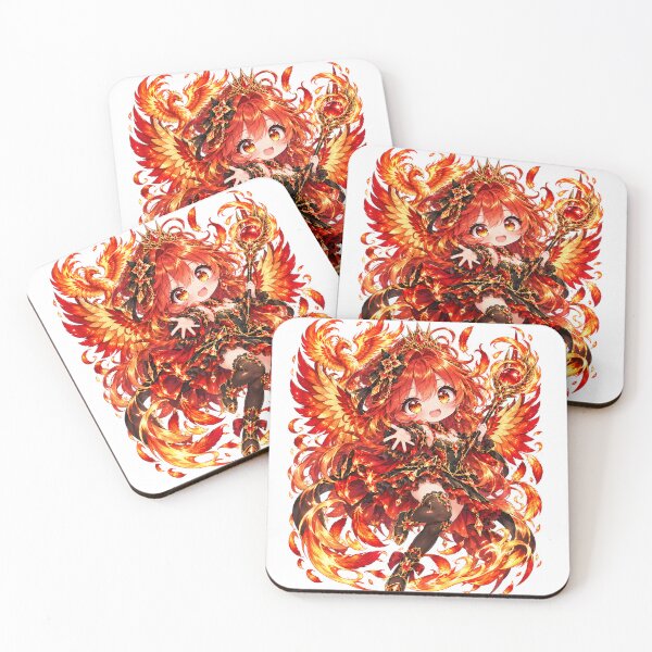 Item preview, Phoenix Flame Princess – Magical Chibi Fire Girl designed and sold by Kubbykat.