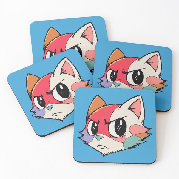 Item preview, Colorful Cute Cat Face – Playful Rainbow Feline Portrait designed and sold by Mousy17.