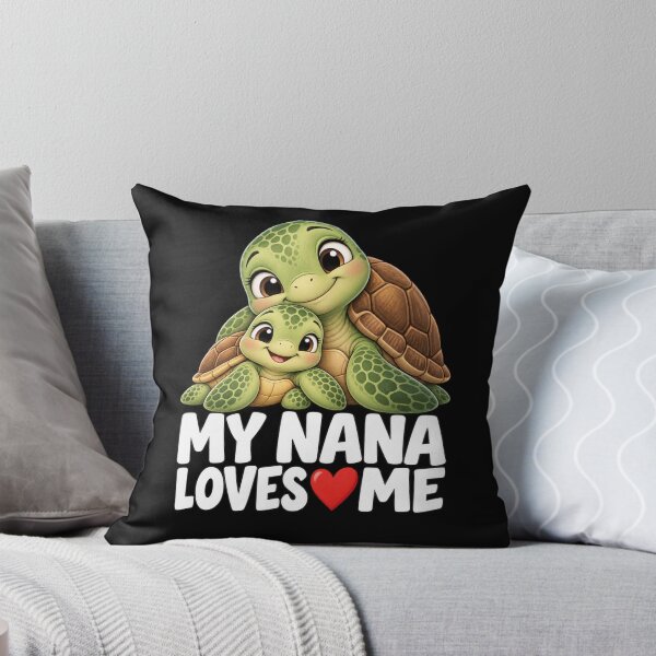 Item preview, My Nana Loves Me Kids Turtle T-Shirt – Funny Nana Gift, Grandchild Turtle Graphic Tee designed and sold by Trendably.