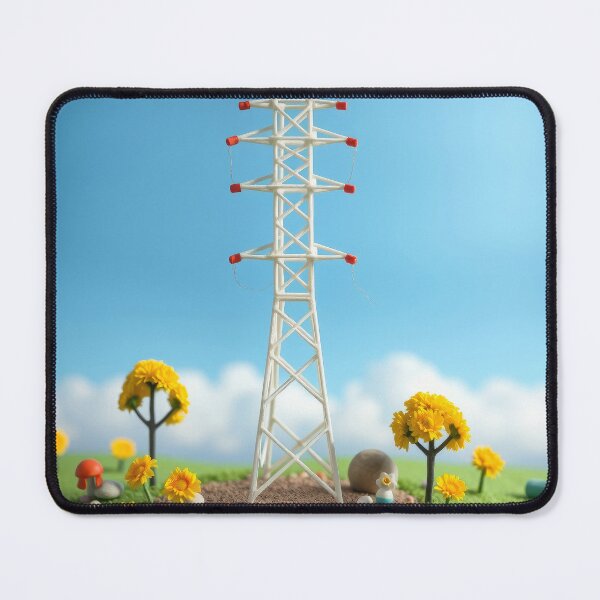 Item preview, Electricity Pylon Cute Miniature Flower Landscape Art designed and sold by Pylon-Bureau.