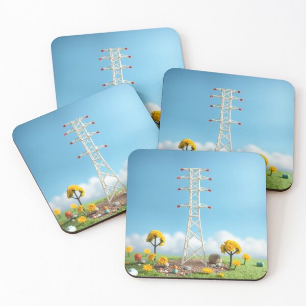 Item preview, Electricity Pylon Cute Miniature Flower Landscape Art designed and sold by Pylon-Bureau.