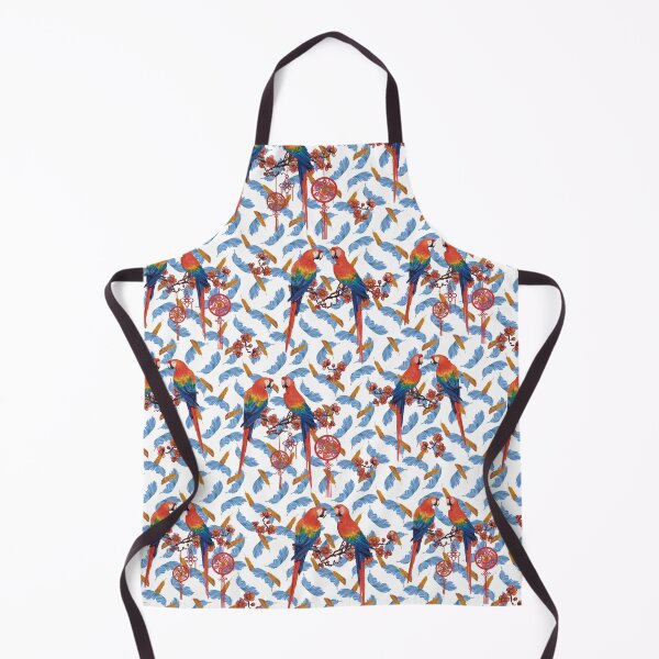 Item preview, Tropical Scarlet Macaws & Blue Feathers designed and sold by EWIKA By Ekawit.