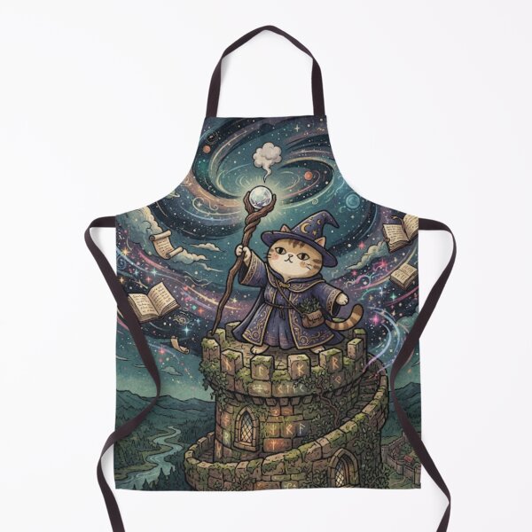 Item preview, Mystical Wizard Cat in Space designed and sold by Iampoji.