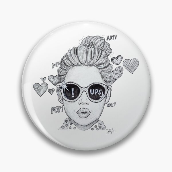 Item preview, Oopsy Daisy – Cheeky Pop Art Girl with Sunglasses designed and sold by alilu-art .