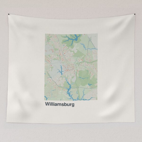 Item preview, Williamsburg Minimalistic Map Art designed and sold by MapsNerd.