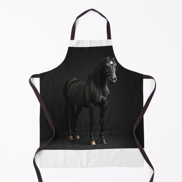 Item preview, The Gilded Equine: Black Horse with Star and Golden Shoes" designed and sold by PrintWavePro.