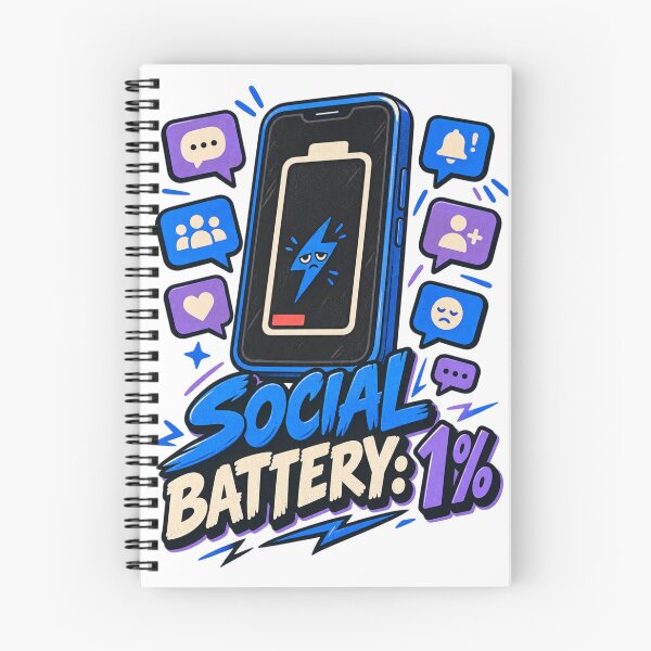 Item preview, Social Battery 1 Percent Funny Introvert Humor T-Shirt designed and sold by Print-Mingle01.