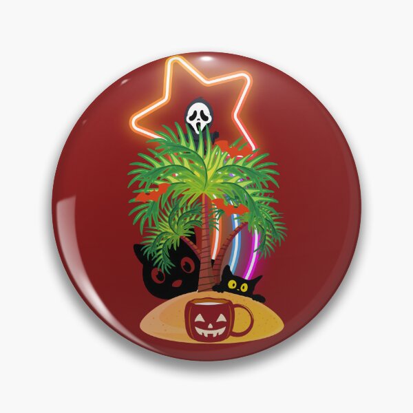 Item preview, Halloween Tropical Haunted Night – Spooky Palm Tree & Pumpkin Coffee designed and sold by Palette _Vibes.