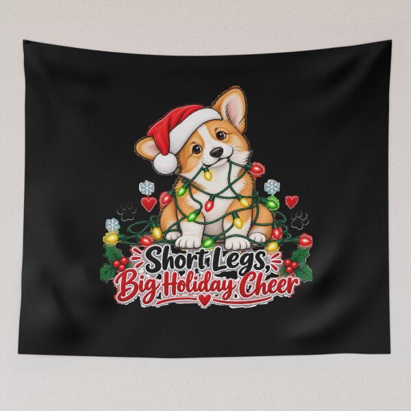 Item preview, Short Legs, Big Holiday Cheer — Christmas Corgi Illustration designed and sold by Crystal-Tree.