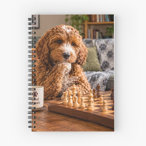 Item preview, Cockapoo Chess Match in a Cozy Living Room designed and sold by Paul Thompson Photography.