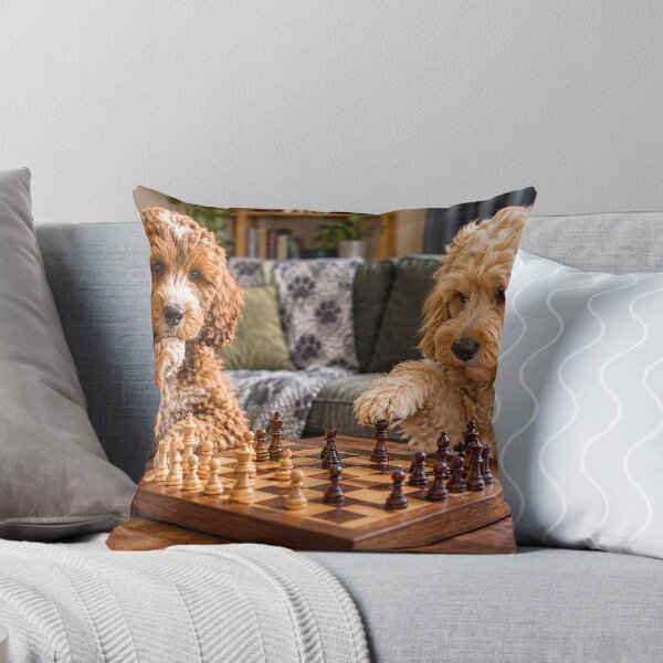 Item preview, Cockapoo Chess Match in a Cozy Living Room designed and sold by Paul Thompson Photography.