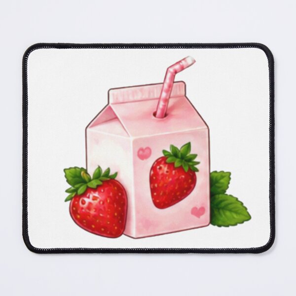 Artikelvorschau, Erdbeermilch Kawaii Niedlich Rosa Ästhetik entworfen und verkauft von Kiralemon.