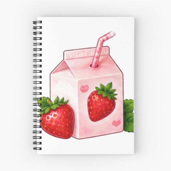 Artikelvorschau, Erdbeermilch Kawaii Niedlich Rosa Ästhetik entworfen und verkauft von Kiralemon.