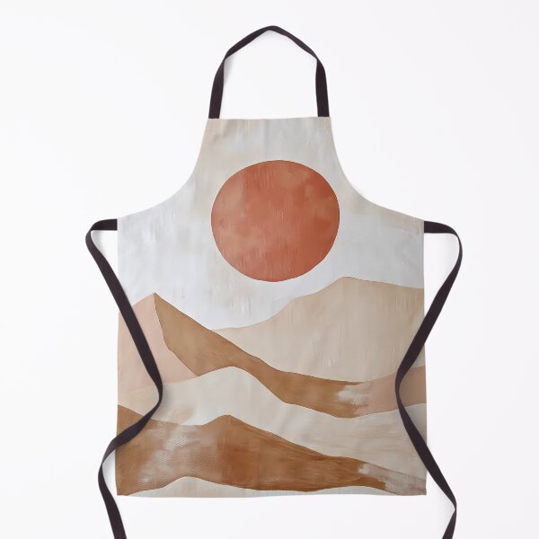 Item preview, Abstract Boho Desert Landscape – Neutral Tones & Terracotta Sun designed and sold by Artdavesalzburg.