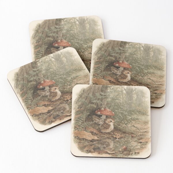 Item preview, Wren Sprite Sheltering Under a Toadstool in the Rain designed and sold by PictorialWhimsy.