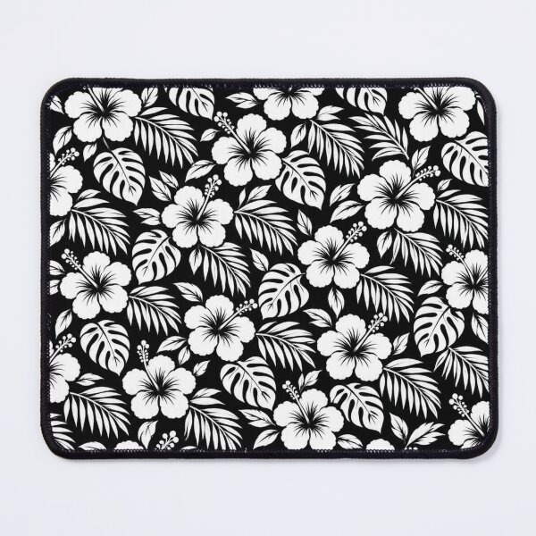 Item preview, Black & White Hibiscus – Small Tropical Floral Pattern | +91BIRD designed and sold by Plus91BIRD.