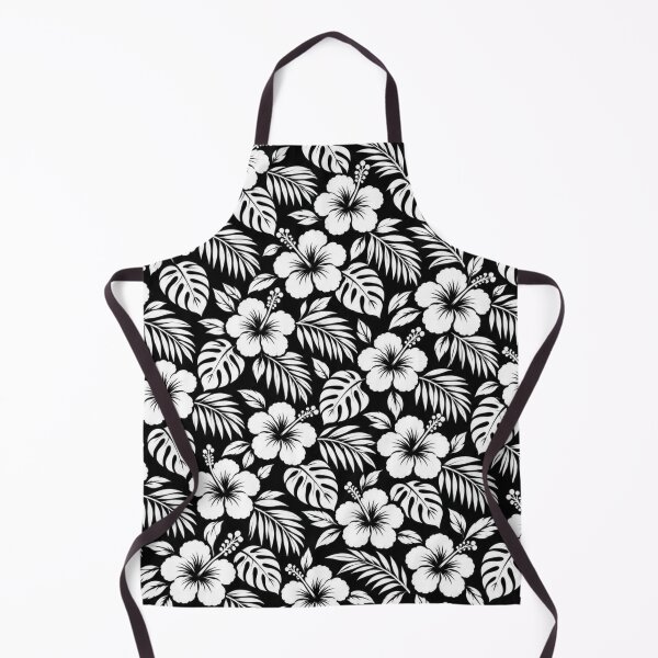 Item preview, Black & White Hibiscus – Small Tropical Floral Pattern | +91BIRD designed and sold by Plus91BIRD.