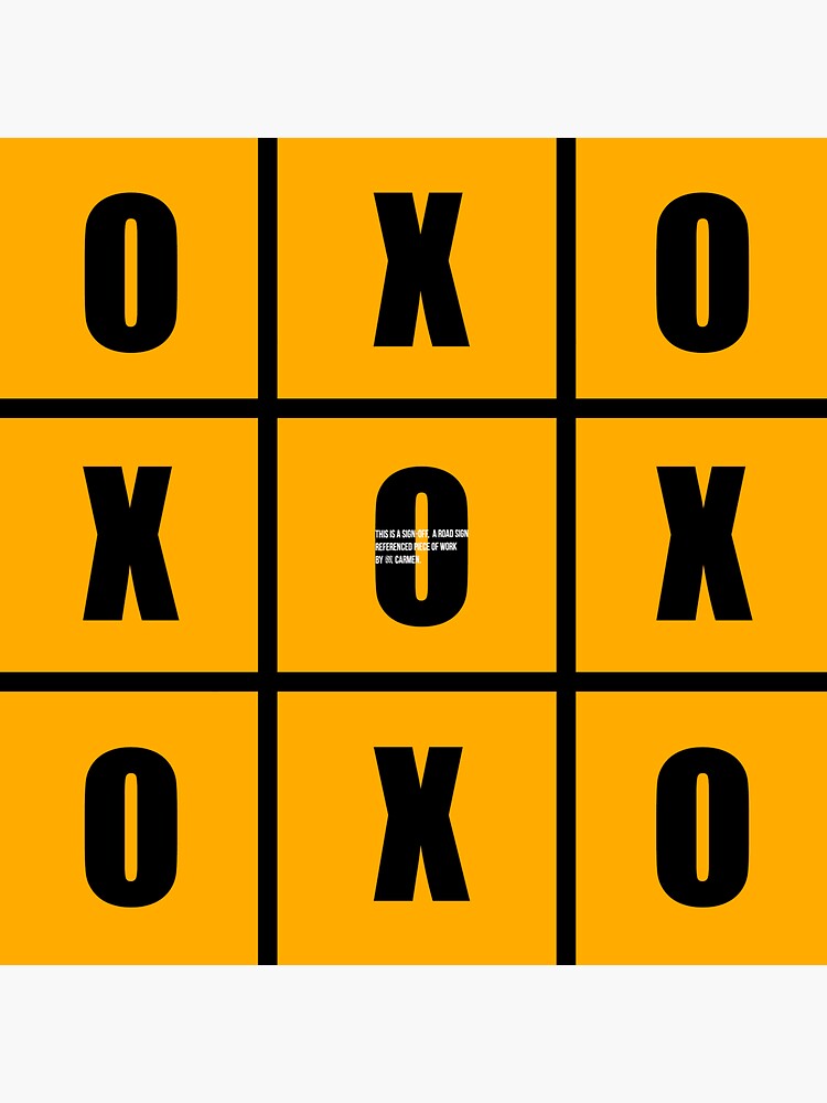 Thumbnail 3 of 3, Sticker, TIC TAC TOE SIGN-OFF designed and sold by MCANTO.